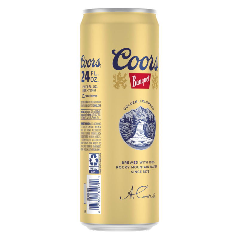 Coors Banquet Single 24oz Can 5% ABV