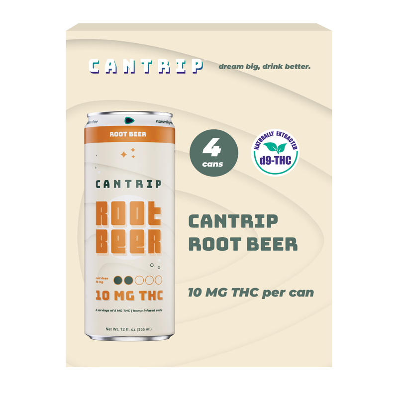 Cantrip 10mg THC Rootbeer Soda 4pk 12oz Can