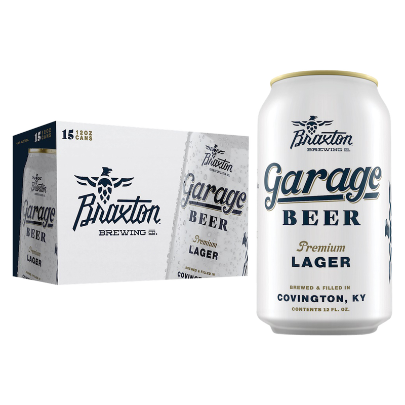 Braxton Brewing Co Garage Beer Lager 15pk 12oz Can 4% ABV