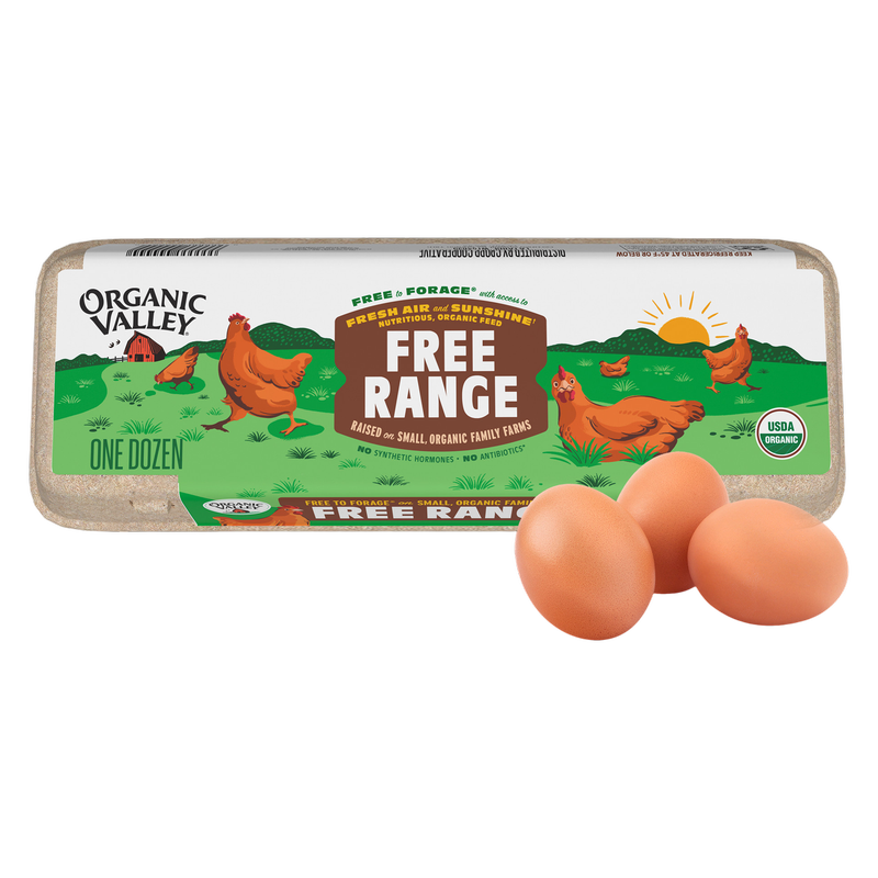 Organic Valley Large Free Range Brown Organic Eggs - 12ct