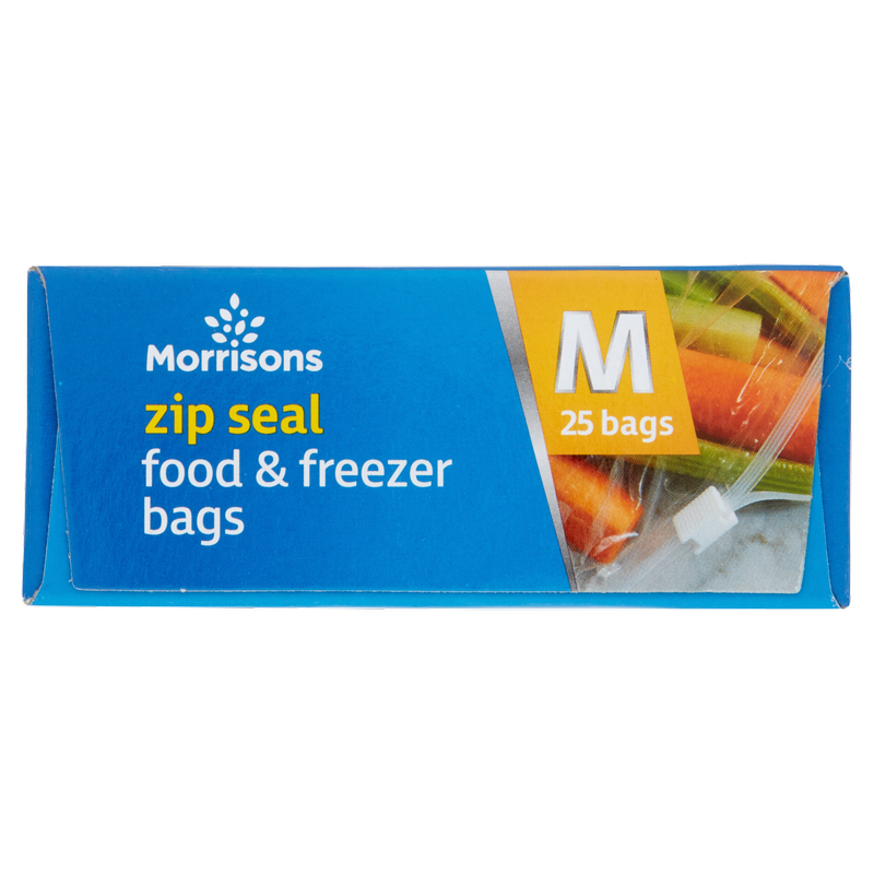 Morrisons Medium Zip Food Bags, 25pcs