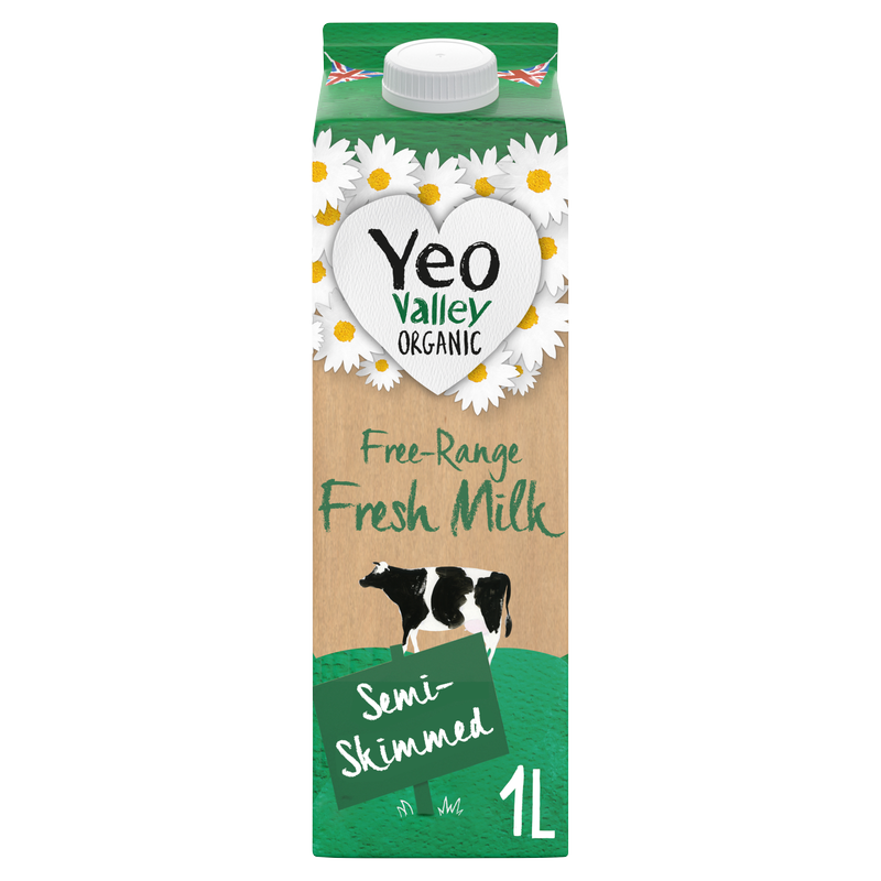 Yeo Valley Organic Semi Skimmed Milk, 1L
