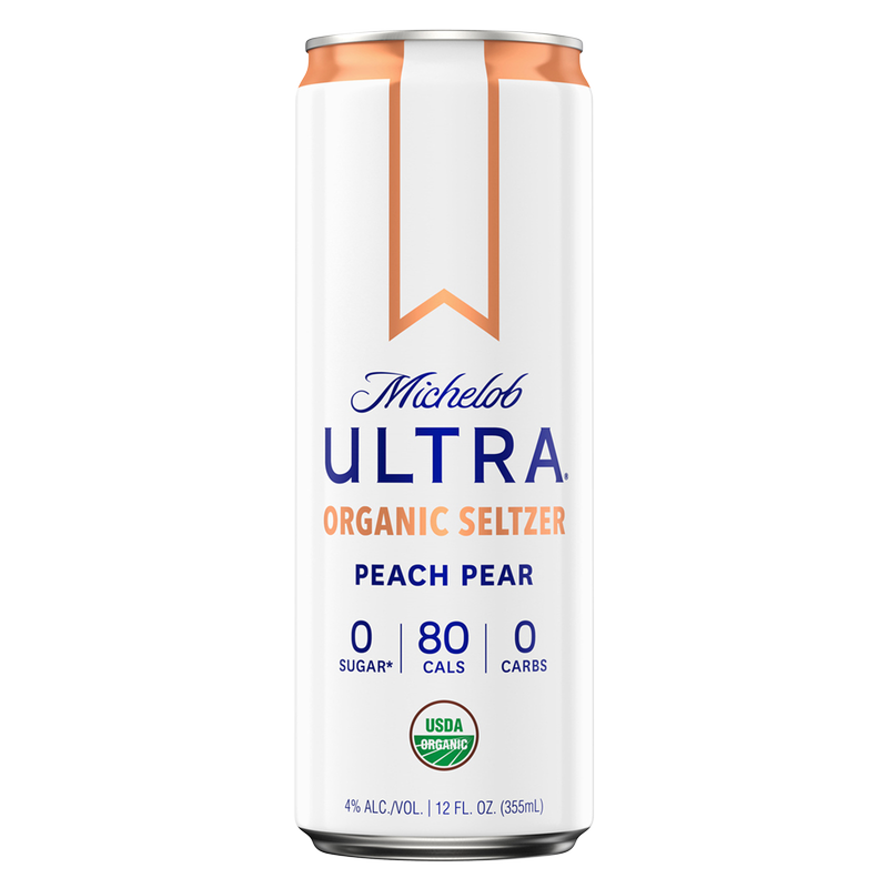 Michelob Ultra Peach Pear Seltzer Single 12oz Can 4.0% ABV
