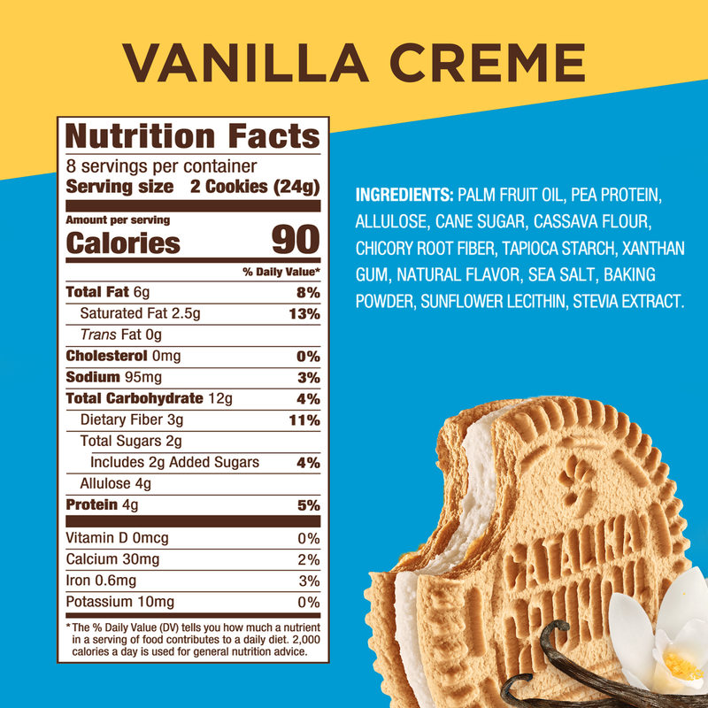 Catalina Crunch Vanilla Creme Keto Sandwich Cookie, 6.8oz