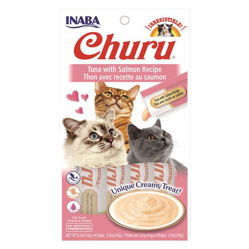 Inaba Churu Creamy Salmon Puree Cat Treat 2oz