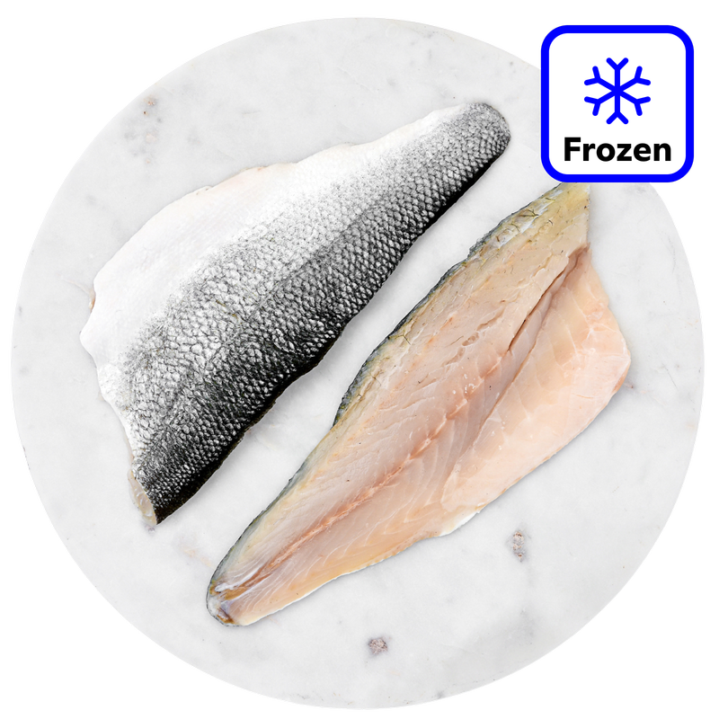 The Fish Society Mediterranean Sea Bass Fillets - Frozen, 240g