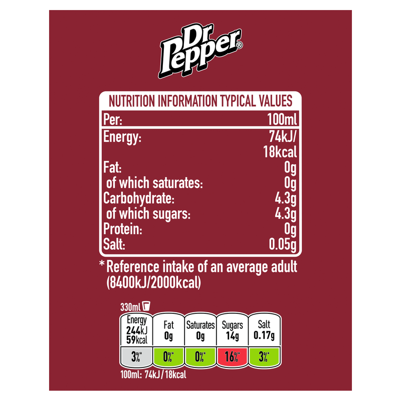 Dr Pepper, 8 x 330ml