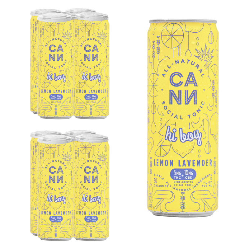 Cann Lemon Lavender 5mg THC 10mg CBD Seltzer 8pk 12oz Can