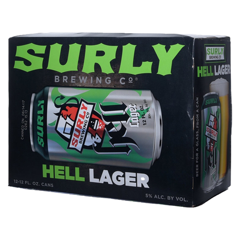 Surly Hell Lager 12 Pack 12 oz Cans