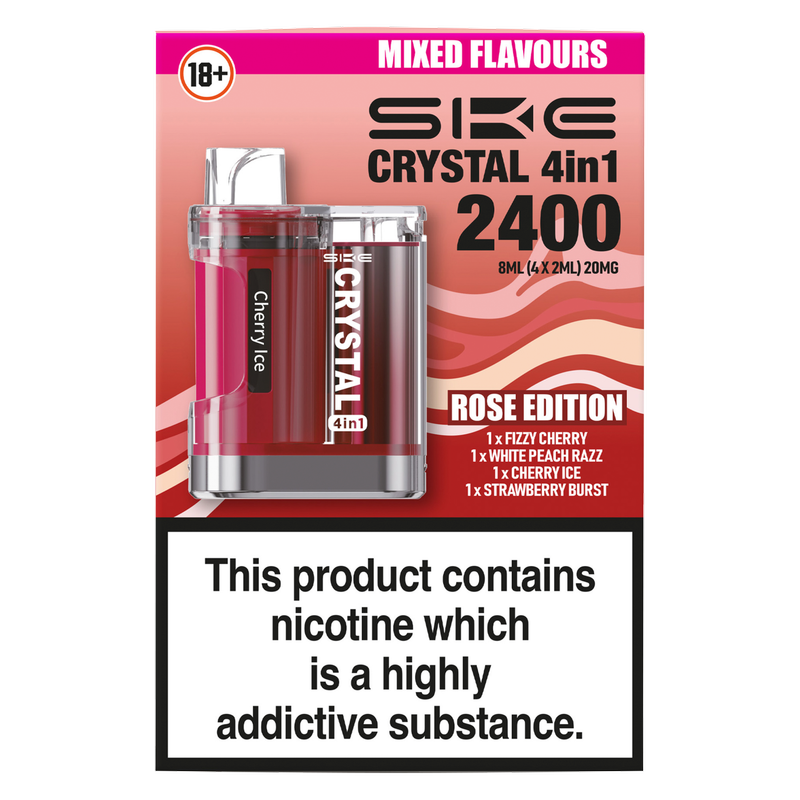 SKE Crystal 4in1 Kit Rose Edition Mixed Flavours, 4 x 2ml