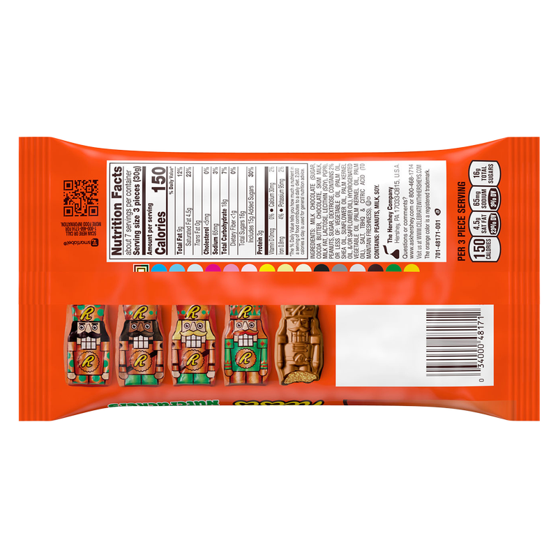 Reese's Milk Chocolate Peanut Butter Creme Nutcrackers Candy, 7.4 oz, Bag