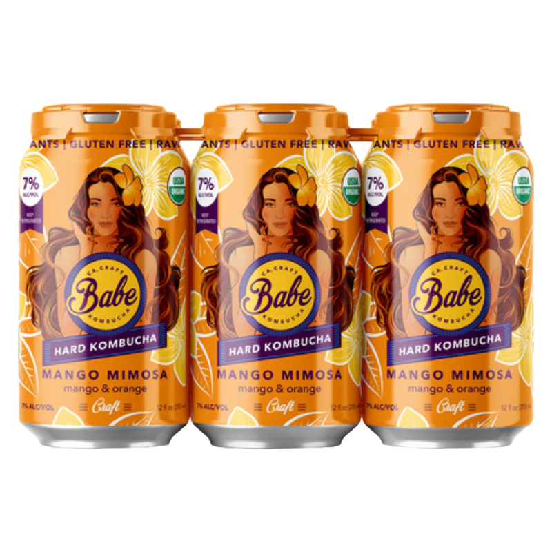 Babe Hard Kombucha Mango Mimosa 6pk 12oz Cans