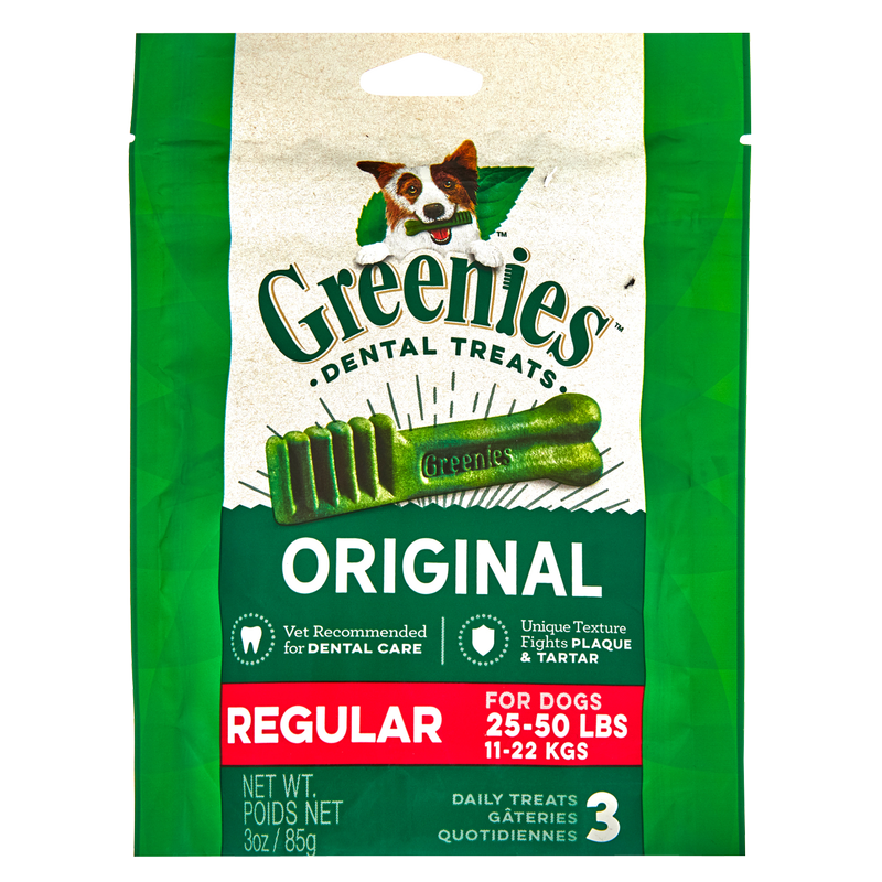 Greenies Dental Dog Treats Regular 3ct 3oz Bag