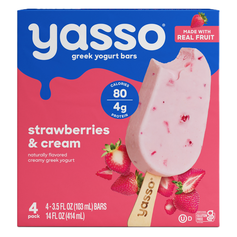 Yasso Strawberries & Cream Bars 4pk