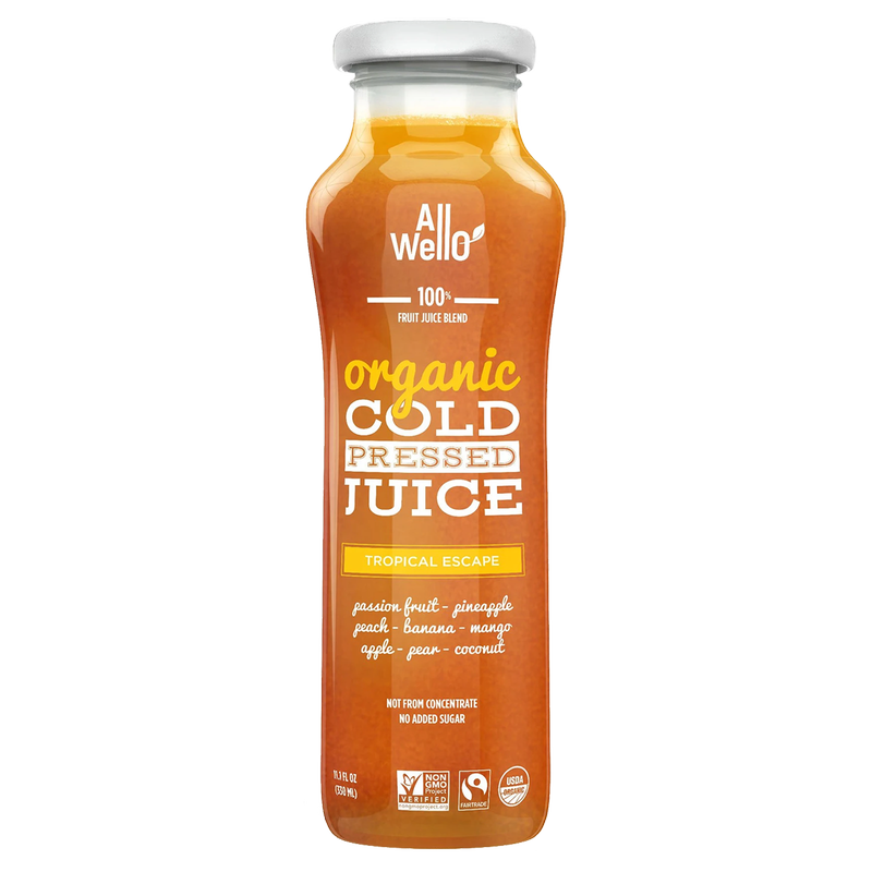 AllWellO Organic Cold-Pressed Juice Tropical Escape 11.1oz Btl
