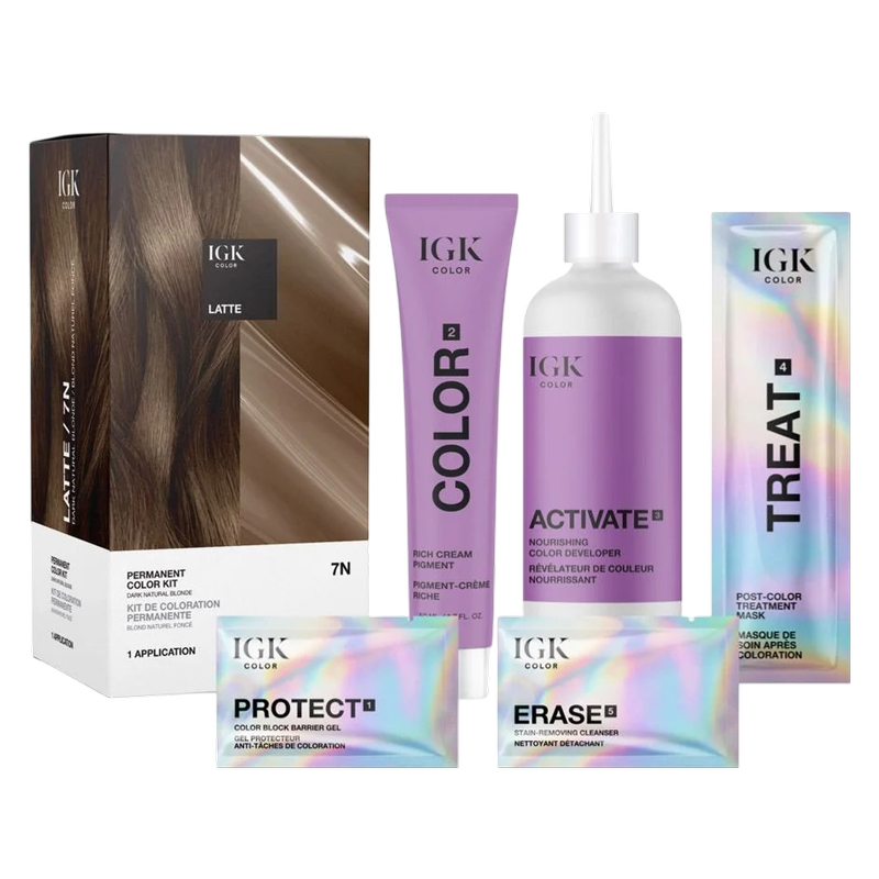 IGK PERMANENT COLOR KIT Latte- Dark Natural Blonde 7N