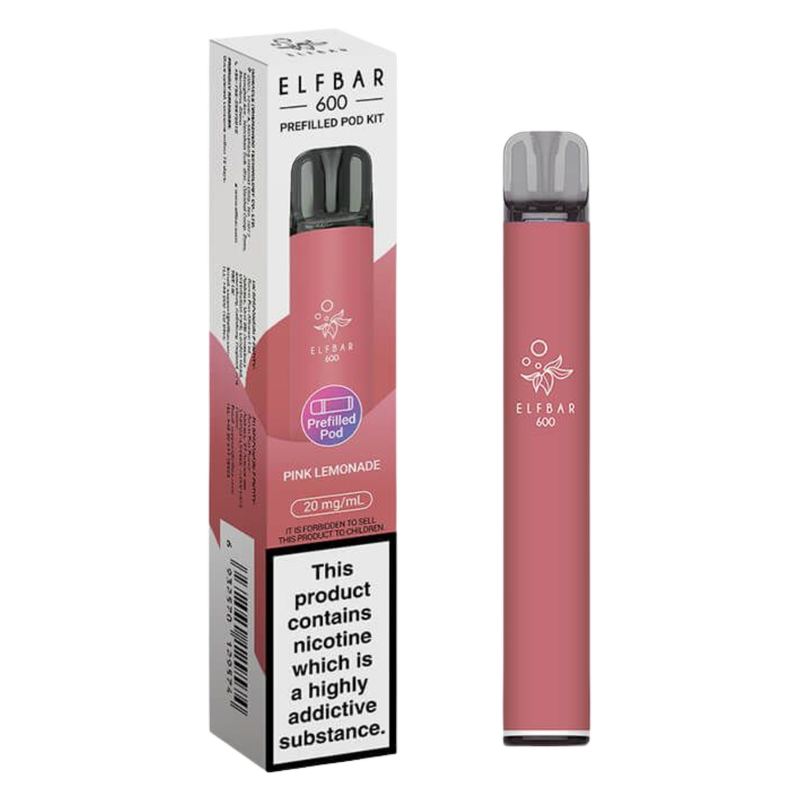 Elf Bar 600 Prefilled POD Kit Pink Lemonade 20mg, 1pcs