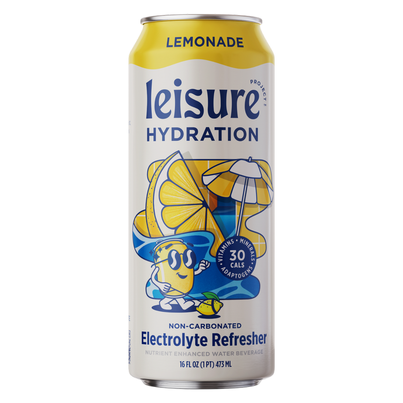 Leisure Hydration Lemonade Electrolyte Refresher 16oz Can