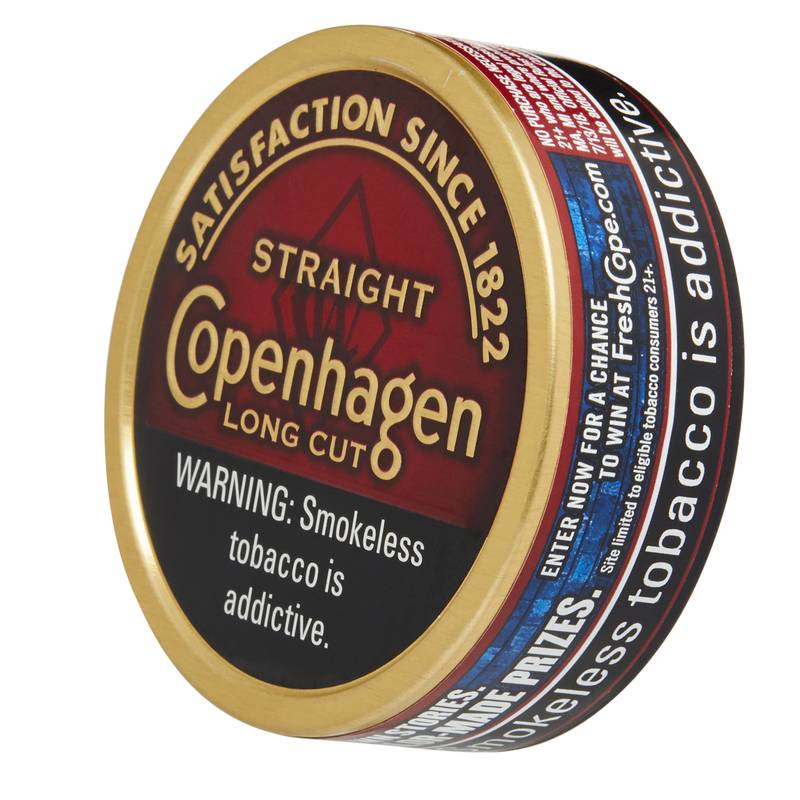 Copenhagen Straight Long Cut Chewing Tobacco 1.2oz