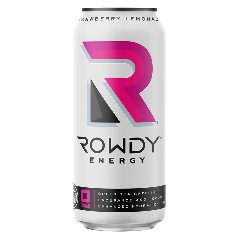 Rowdy Energy Zero Strawberry Lemonade 16oz