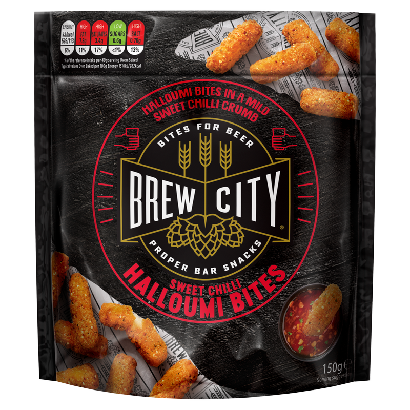 Brew City Sweet Chilli Halloumi Bites, 150g