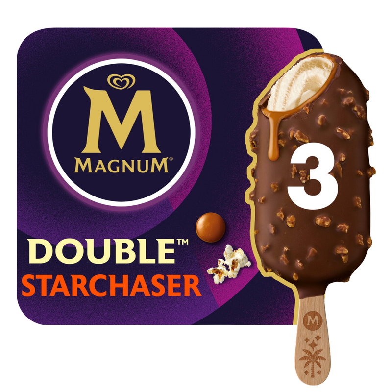 Magnum Star Chaser Chocolate Caramel & Popcorn, 3 x 85ml
