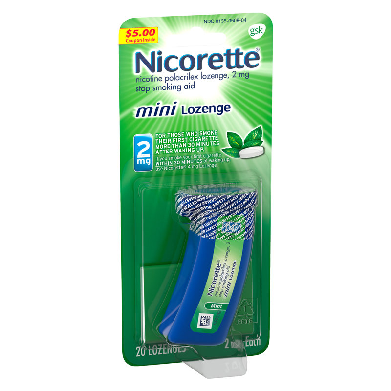 Nicorette Stop Smoking Aid Nicotine Mini Mint Lozenges 2mg 20ct