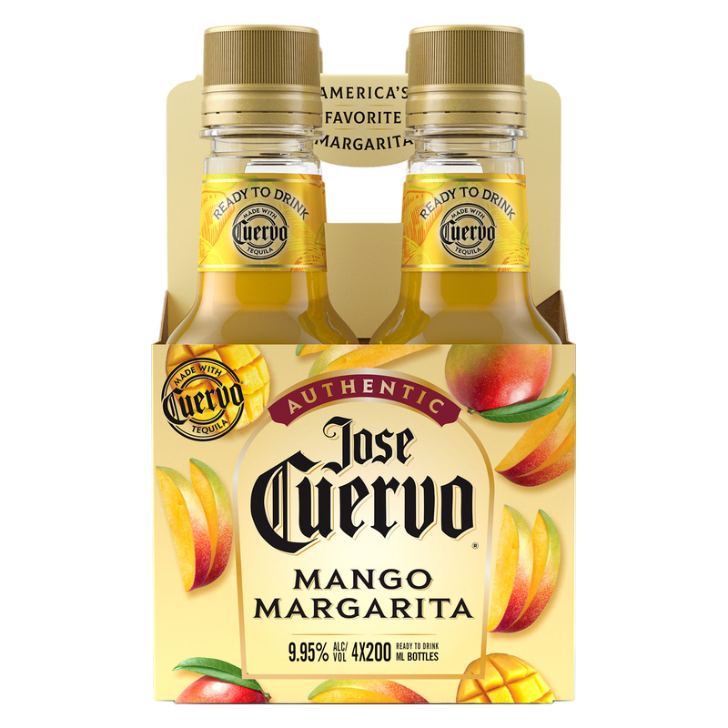 Jose Cuervo Authentic Margarita Mango Ready to Drink Cocktail 4 pk 200ml Bottle 9.95% ABV