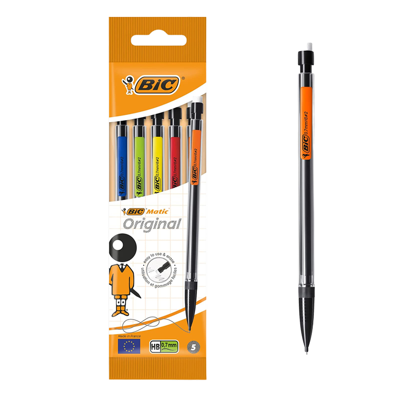 Bic Matic Original Hb 0.7mm Mechanical Pencils 5 Pack, 1pcs
