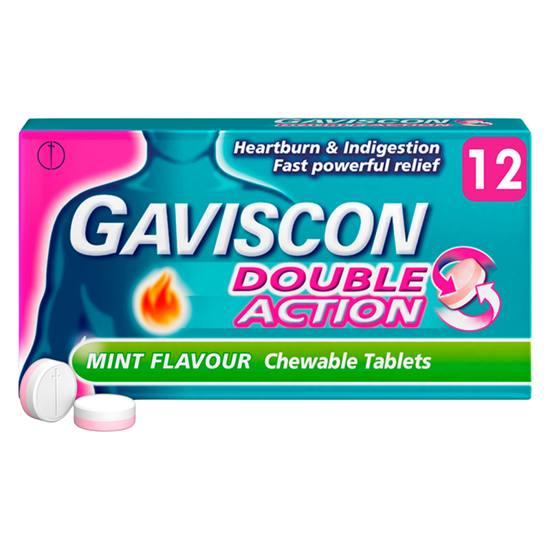 Gaviscon Double Action Mint, 12pcs