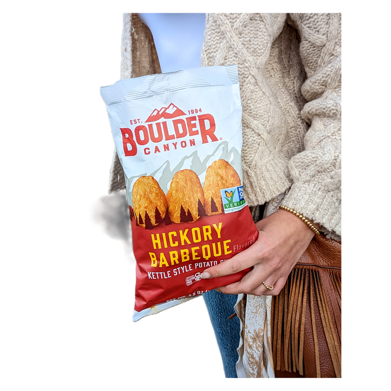 Boulder Canyon Hickory Barbeque Kettle Style Potato Chips 5oz