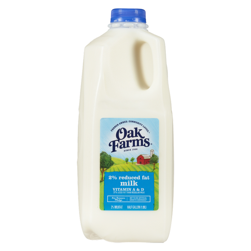 Oak Farms 2% Reduced Fat Milk - 1/2 Gallon