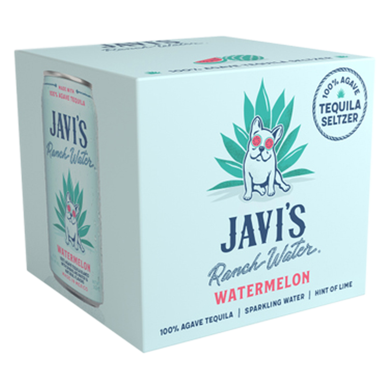 Javi's Ranchwater Watermelon Tequila Seltzer 4pk 355ml Can 4.5% ABV