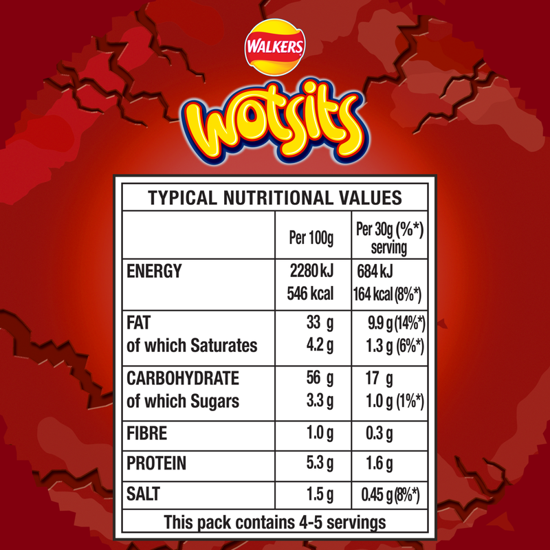 Walkers Wotsits Crunchy Sweet & Spicy, 140g