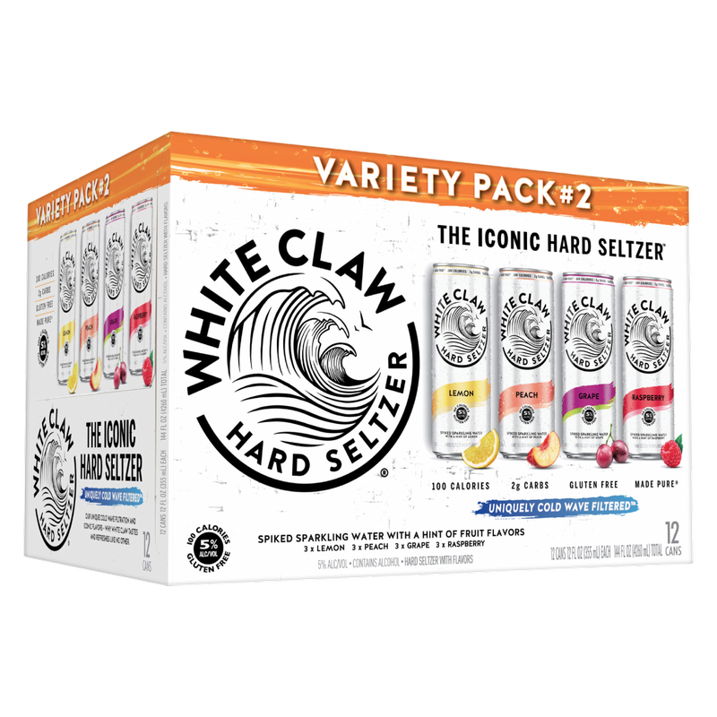 White Claw Seltzer Flavor No. 2 Variety 12pk 12oz Can 5.0% ABV
