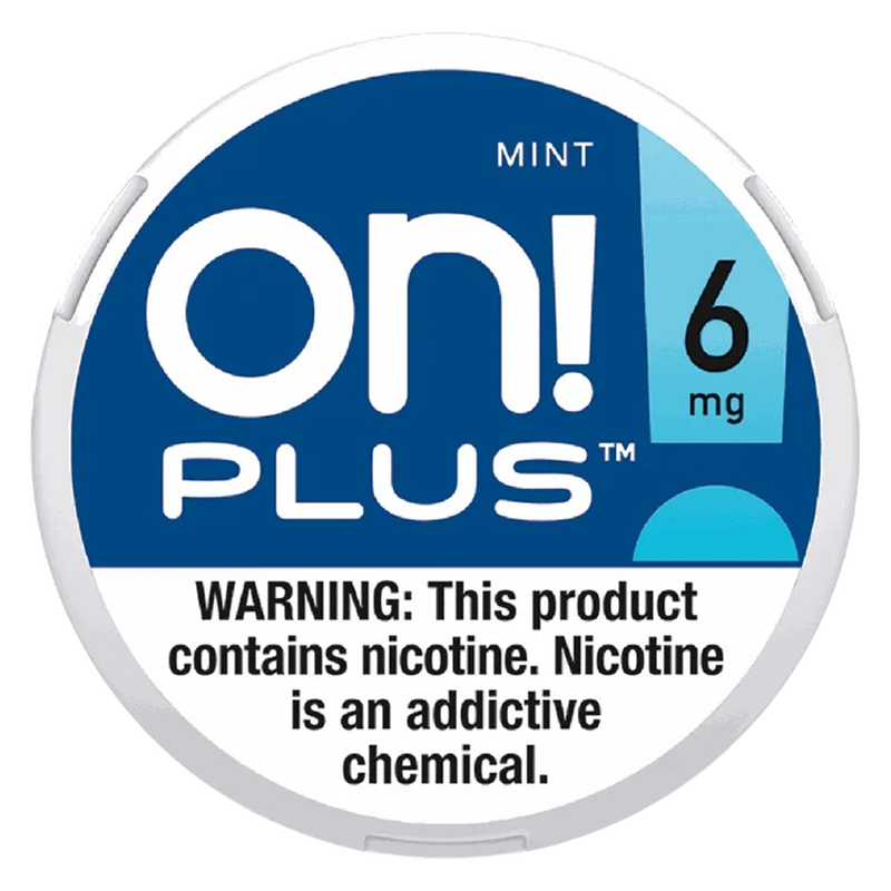 on! PLUS™ Mint Nicotine Pouch, 6mg