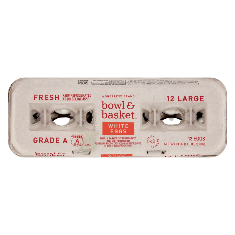 Bowl & Basket Large White Eggs - 12ct