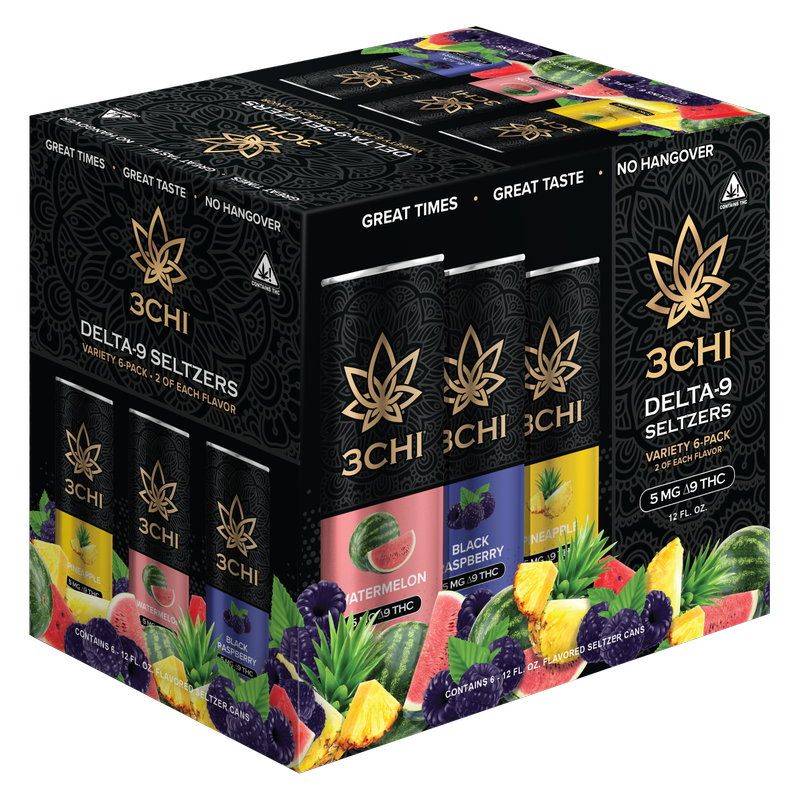 3 Chi Variety Pack 5mg THC Drink 6pk 12oz Can