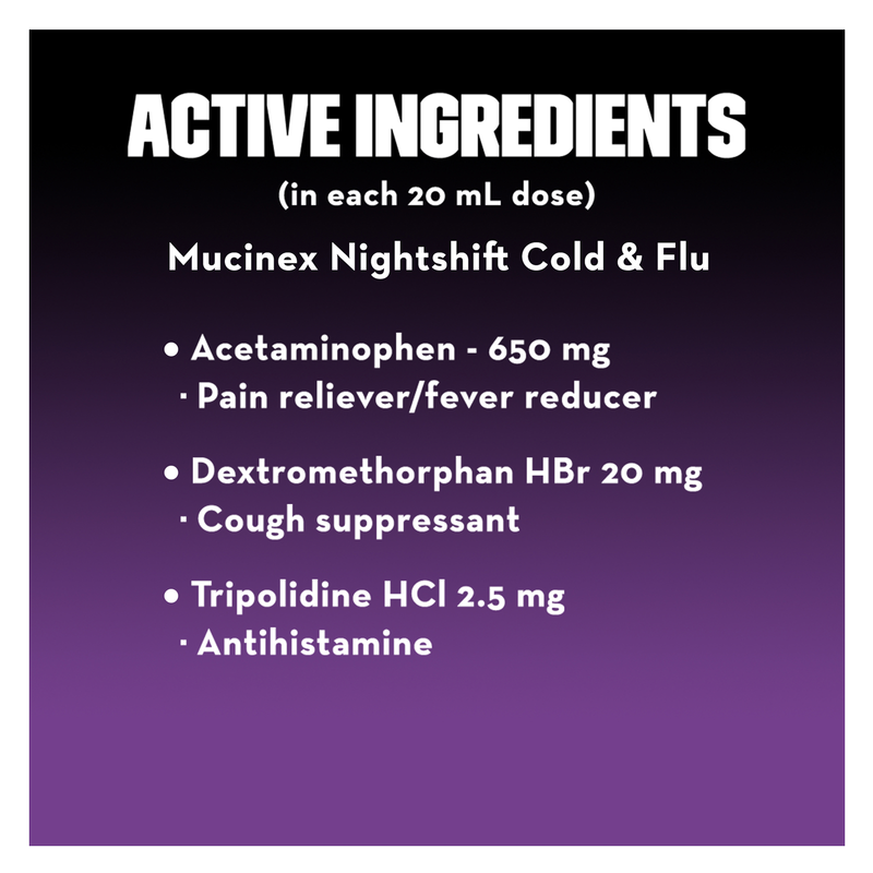 Mucinex Nightshift Cold & Flu Liquid 6oz