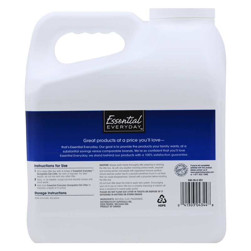 Essential Everyday Scoopable Cat Litter, Scented 14lb