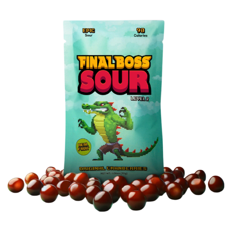 Final Boss Sour Level 2 Sour Cranberries, 1.06oz