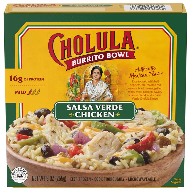 Cholula Frozen Chicken Salsa Verde Bowl, 9oz