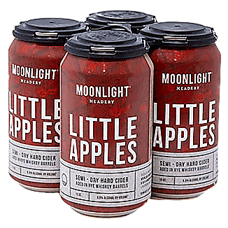 Moonlight Meadery Little Apples Rye Whiskey BA Cider 4pk 12oz Can