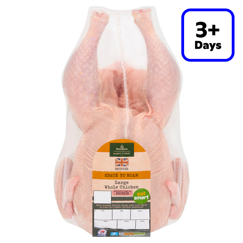 Morrisons Whole Large Chicken 1.7-1.9Kg, 1pcs