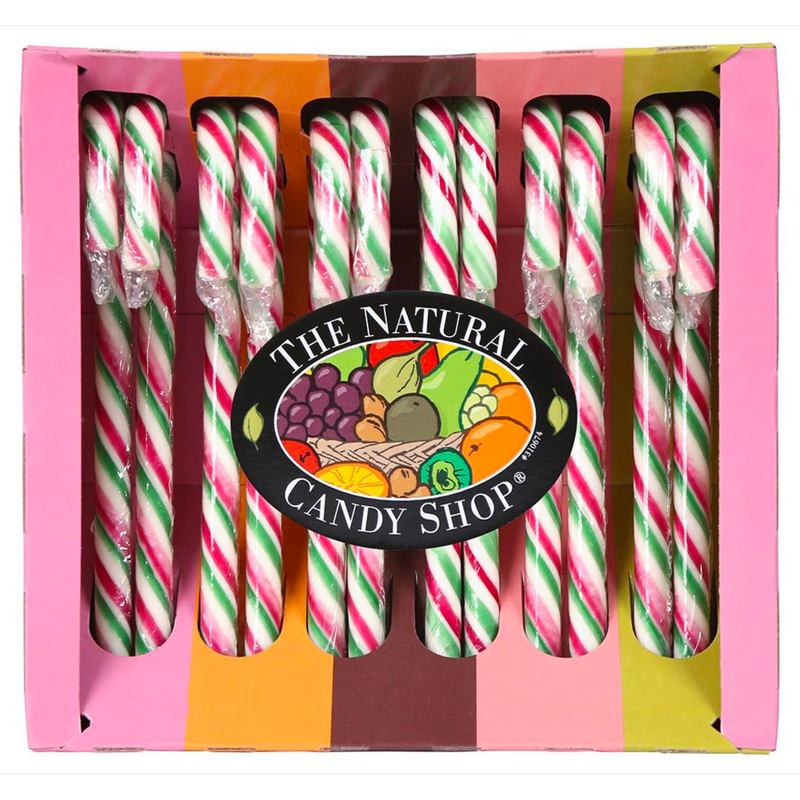 Natural Candy Shop Peppermint Candy Canes, 12pcs