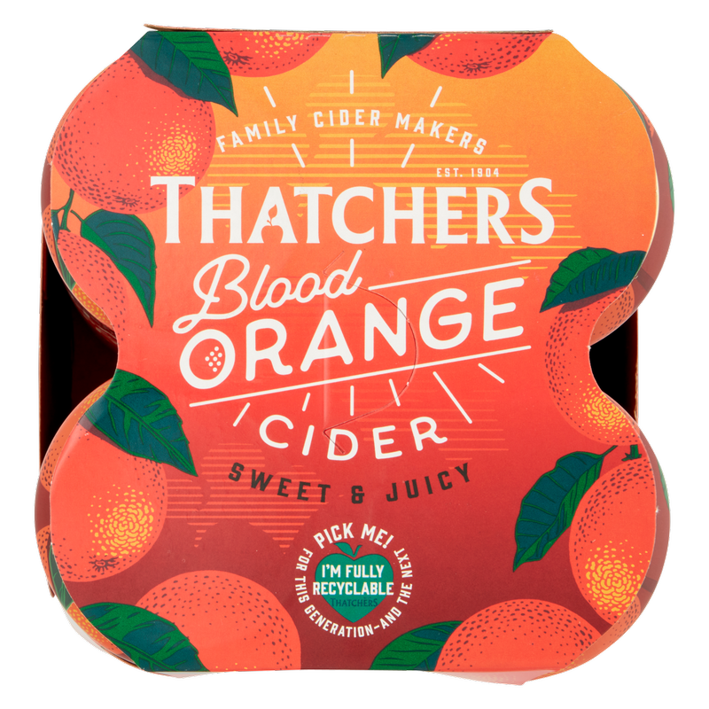 Thatchers Blood Orange Cider, 4 x 440ml