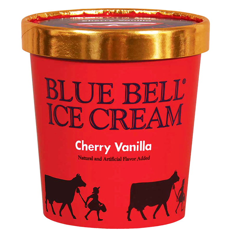 Blue Bell Cherry Vanilla Ice Cream 16oz