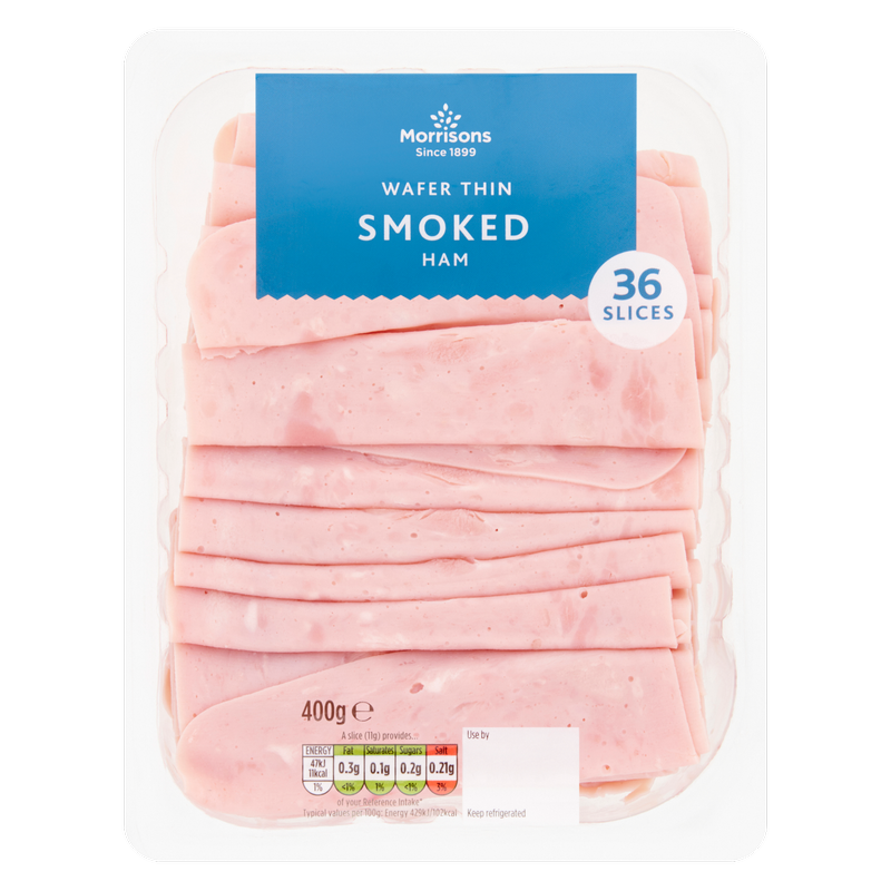 Morrisons Wafer Thin Smoked Ham 36 Slices, 400g