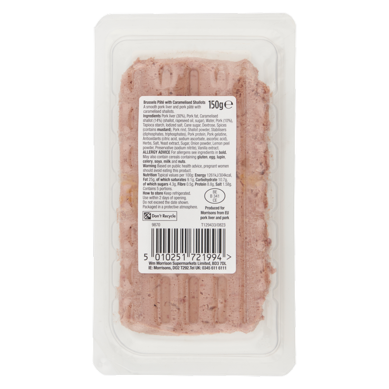 Morrisons The Best Brussels Pate With Caramelised Shallots, 150g