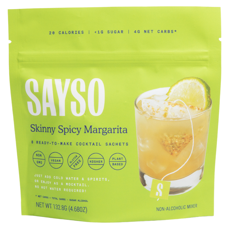 SAYSO Skinny Spicy Margarita Craft Cocktail Tea Bags (Box of 8)